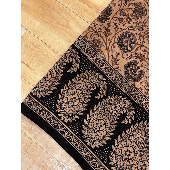 Vintage 80s Briggs Plus Size Brown Tan Maxi Skirt Size 14/16 - Picture 4 of 8